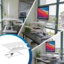 Electric Standing Desk Converter with Dual Monitor Mounts — Standing Desk, Mount-It!