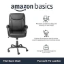 Office Task Chair with Adjustable Height, 360° Swivel, Padded Armrests, Mid-Back, Rolling — Smart Chairs, Amazon Basics