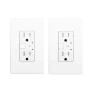 Smart Wall Outlet, 2 Individually Controlled Ports, 15Amp TR Receptacle — Smart Plug, junlit