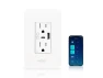WiFi Smart Wall Outlet, 15A Divided Control 2 in Wall Socket with USB Interface — Smart Plug, MOES