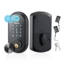 Electronic Biometric Deadbolt, Matte Black — Smart Lock, VEVOR