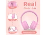 Pink Over-Ear Kids Headphones — Wireless Earbuds, MIDOLA
