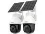 Solar Security Camera System, 2 Pack, 3K/5MP Panoramic PTZ — Security Camera, AOSU