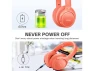 Over-ear Bluetooth headphones, Orange Red — Wireless Earbuds, BERIBES