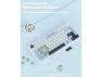 White & Blue Wireless Mechanical Keyboard — Bluetooth Keyboard, AULA