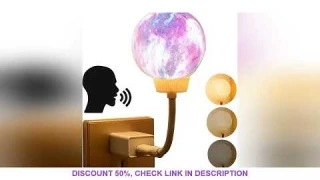 New Voice Control Smart Moon Lamp Can Be Timed Rotatable USB Energy-Saving Lamp 3 Lighting Modes Plu