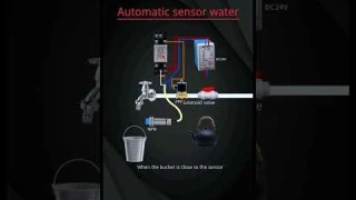 Demonstration of automatic water outlet circuit#photoelectric  #sensor   #shorts #proximitysensor