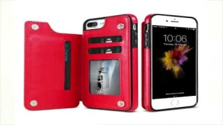 PU Leather Case Card Slot Holder Cover Luxury Protective Back