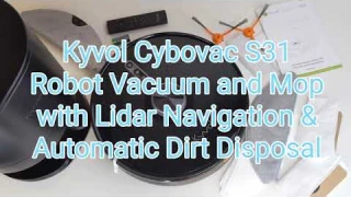 Cybovac S31 Robot Vacuum - Smart LIDAR Robot Vacuum With Self-Emptying Dustbin