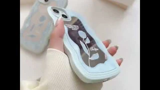 Shockproof mirror iphone case (blue tulip)🌷💙 #shorts #iphone