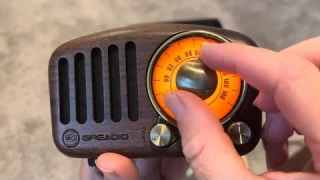 🔥REVIEW🔥 Greadio Vintage Radio Retro Bluetooth Speaker - Greadio Walnut Wooden FM Radio