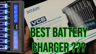 XTAR VC8 Battery charger REVIEW+TEST 18650 lithium-ion batteries