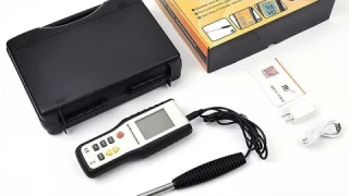 HT 9829 in Duct Hot Wind Speed Gauges Wire Anemometer Thermal Anemometer Review, WAY Better Than The