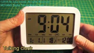 MOYANG Digital Talking Alarm Clock, Product review