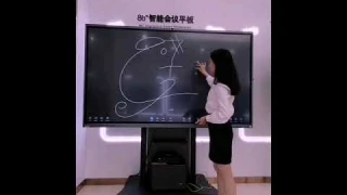 Funny Mouse Drawing via JAV Interactive Board 4K UHD Interactive Flat Panel Digital Smart Whiteboard