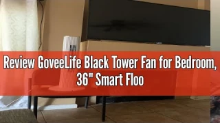 Review GoveeLife Black Tower Fan for Bedroom, 36" Smart Floor Fan with App/Voice Control, Temperatur