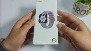 HD12 Amoled Mini Smartwatch Unboxing Review English