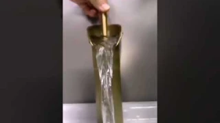 Fyeer Antique Brass Waterfall Single Lever Faucet