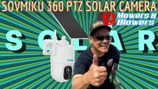 SOVMIKU CQ1A 2K Solar Security Wireless Outdoor 360° PTZ PAN Night Vision Audible ALERT WIFI CAMERA