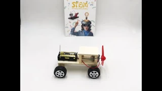 DIY electric wind car - science toys, stem toys, science experiment kit