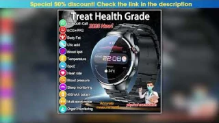 Highprecision ECG Blood Lipids Uric Acid Risk Assessment Smart Watch Pulse Body Fat BP Dynamics