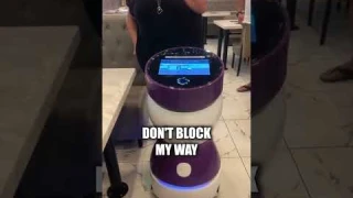 This robot works as a waiter at a restaurant and is hilarious 😂