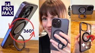 iPhone 14 Pro Max case with 360° Rotatable MagSafe Ring Kickstand!!