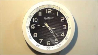 La Crosse 404-1210S 10” Silver Atomic Analog Wall Clock