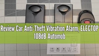 Review Car Anti-Theft Vibration Alarm, ELECTOP 108dB Automobile Vibration Sound & Light Alarm, Wirel