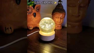 3D galaxy crystal ball lamp✨️🔮 #nightlamp #3dlamp #galaxy #moon #homedecor#decor #amazonfinds#lamp