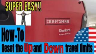 Craftsman Garage Door Opener Travel Settings | EASY How-To Video