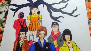FREEFIRE DRAWINGS - squid game | free fire drawing