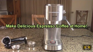 Wirsh Espresso Machine 15 Bar Pressure Commercial Steam Frother,  Brushed Stainless Steel REVIEW