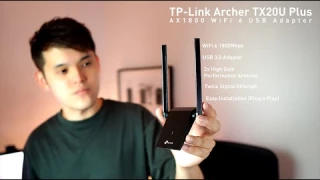 TP Link Archer TX20U Plus WiFi 6 USB Adapter - 2x High Performance Antenna