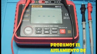 Medidor de aislamiento ANENG MH12 Probamos el aislamiento de herramientas .