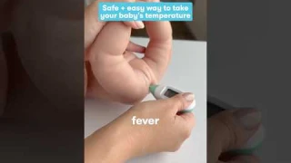 Safe + easy way to take your baby's temperature #parentingtips #babymusthaves #coldandfluseason