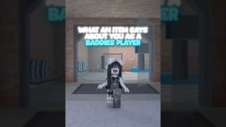 what items says about baddies players #roblox #dahood #robloxbaddies