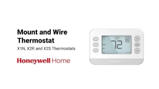 Mount and Wire the X1N, X2P and X2S Thermostats for Homeowners