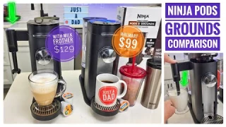 Ninja Pods & Grounds Coffee Makers Comparison --  With PB051 & Without PB040 Milk Frother