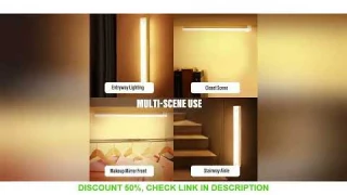 LED Motion Sensing Lamp Human Body Sensor Night Light USB Rechargeable Auto On Off Magnetic Base Lig