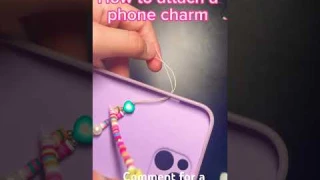 How to attach a phone chain to a cover 👍 #handmadejewelry #shorts #cute