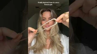 French pin tutorial🤍 50 tries later and I loveee how it turned out #frenchpin #hairtutorial #styles