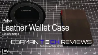 Galaxy Note 8 Wallet Case Leather -- iPulse Vintage Book Series Italian Full Grain Leather Handmade