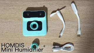 HOMDIS Mini Humidifier Portable Small Humidifiers for Bedroom and Travel Use HU100