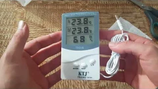 LCD Digital Thermometer Humidity Meter Hygrometer Indoor Outdoor Unboxing - Banggood.com