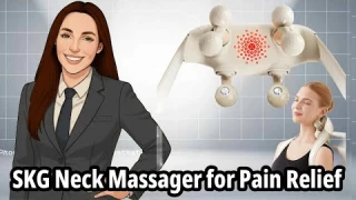 SKG Star Neck Massager for Pain Relief | Red light and heat wearable massager 