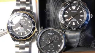 New Seiko Samurai SRPB51K running +3,360 s/day! Comparison with Orient Triton & quartz Tissot