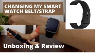 Changing My Smart Watch Belt | Smart Watch Strap Unboxing | V-TAN soft silicone 20 mm band strap