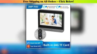 4.3 Inch 3MP Tuya Smart Life APP Battery 2.4Ghz WiFi Audio Video Digital Eye Door Bell Peephole