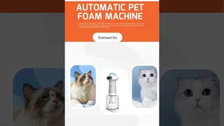 ROJECO Automatic Pet Foam Machine | Wireless Dog & Cat Bath Bubbler –IPX7 Waterproof Shampoo Sprayer